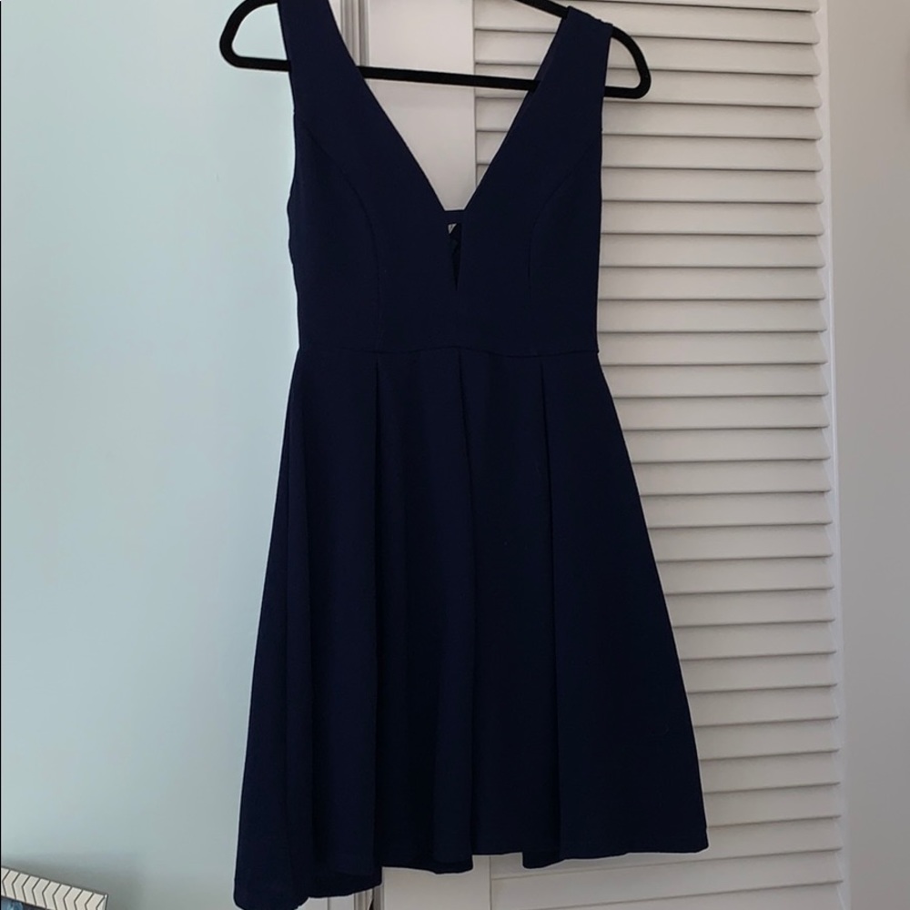 She and Sky Navy Skater Dress